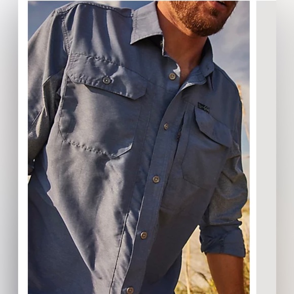 Wrangler Men’s ATG Regular Fit Long Sleeve Button Down Shirt NWT Sz 2XT - Picture 12 of 16